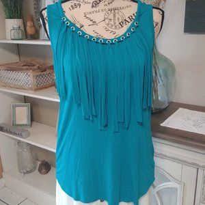 *Final Price -Michael Kors Fringe Sleeveless Top